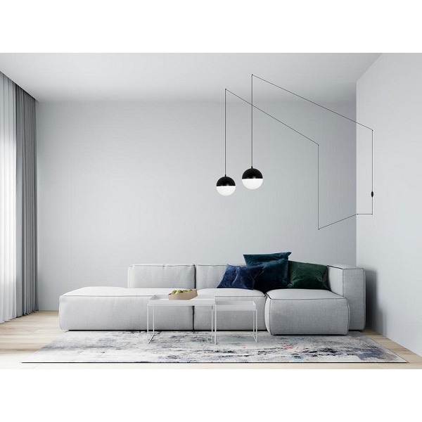 Lampa ścienna BOWL DUO czarna - Moosee